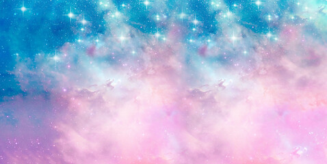 Wall Mural - abstract spiritual futuristic mystic mystical background with sky, stars, space, galaxy and nebula i