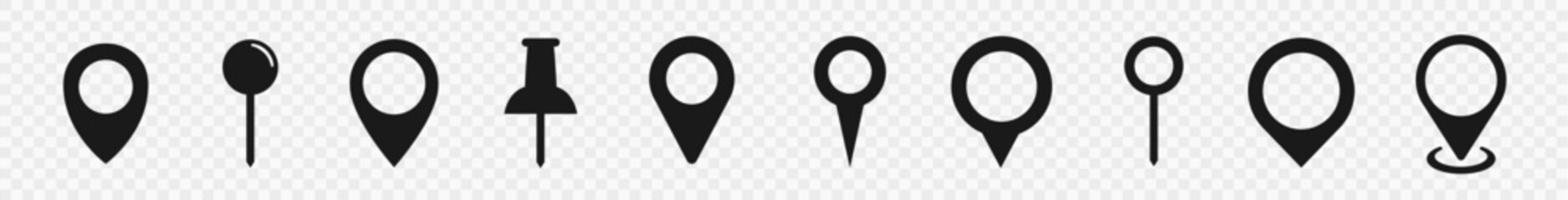 Poster - map pin icon. location pin place marker set