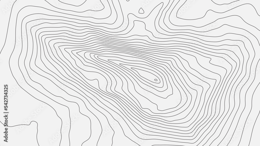 The stylized height of the topographic map contour in lines and ...