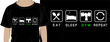 Eat, Sleep, Gym, Repeat, T shirt Design Graphic Vector