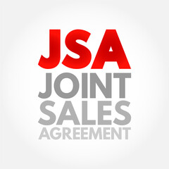 Aufkleber - jsa - joint sales agreement is an agreement authorizing a broker to sell advertising time for the br