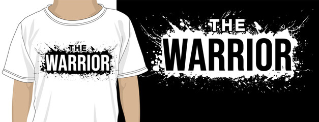 Wall Mural - The Warrior, T shirt Design Graphic Vector