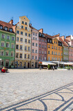 Fototapeta Las - Historic tenement houses in Wroclaw's Old Town on a sunny day. Summer.