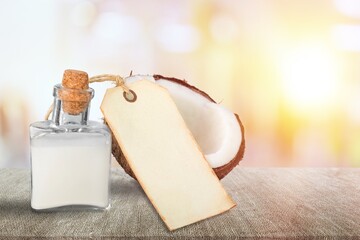 Wall Mural - Fresh natural coconut nut on the desk