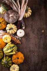 Wall Mural - Autumn still life with pumpkin