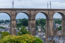 Morlaix Viaduct, Railway Viaduct Over The River Morlaix, Town Of Morlaix, Department Of Finistère, Brittany, France