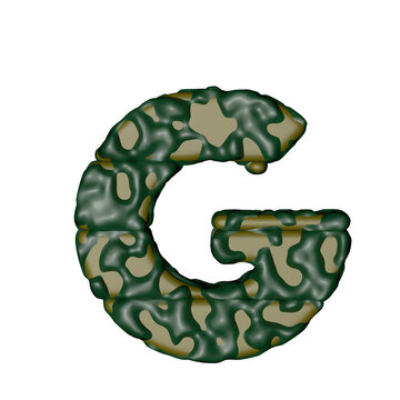 Symbol in camouflage. letter g