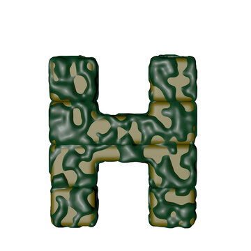 Symbol in camouflage. letter h