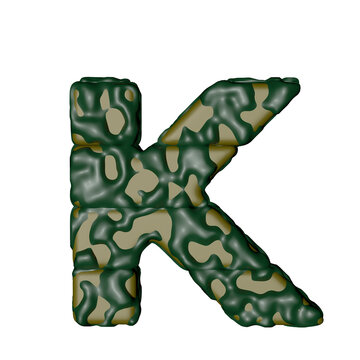 Symbol in camouflage. letter k