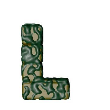 Symbol in camouflage. letter l