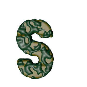 Symbol in camouflage. letter s