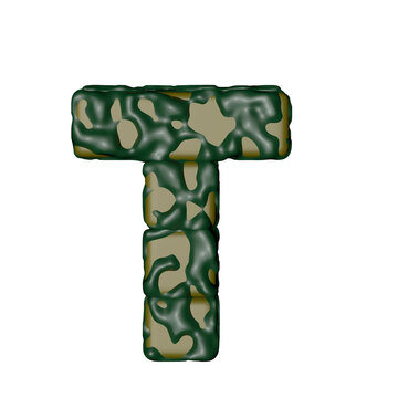 Symbol in camouflage. letter t