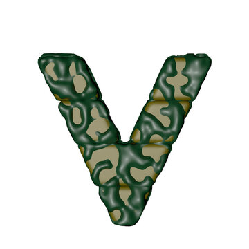 Symbol in camouflage. letter v