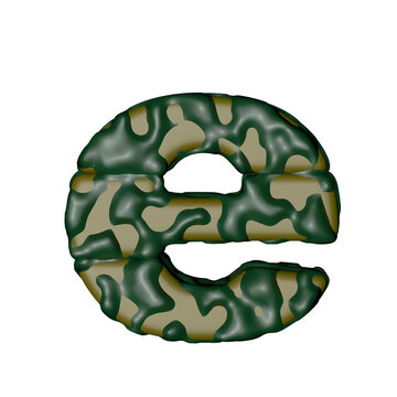 Symbol in camouflage. letter e