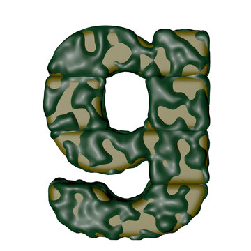 Symbol in camouflage. letter g