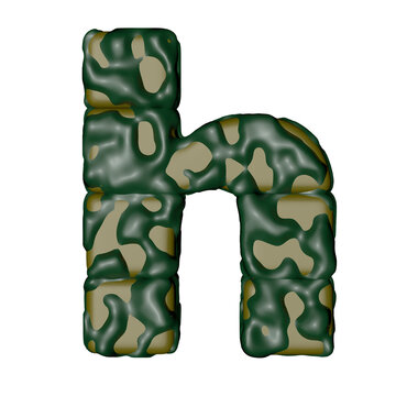 Symbol in camouflage. letter h