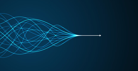 Abstract arrow direction. Technology background