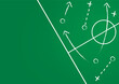 Background of soccer team formation and tactic drawing on the football board