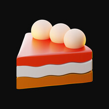 Happy Thanksgiving Day Cake Icon 3d Rendering On Isolated Background