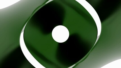 Poster - Spreading ovals with the hypnotic effect all over the screen. Design. Bright circular shapes widening and narrowing down.