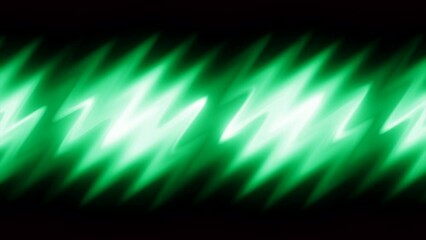Aufkleber - Background with line of abstract wavy glow. Motion. Wavy liquid glow lines on black background. Shiny wavy lines move slowly in strip on black background
