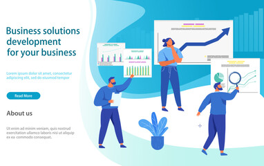 Poster - data analysis research statistics concept. strategy, business development. results of statistical bu