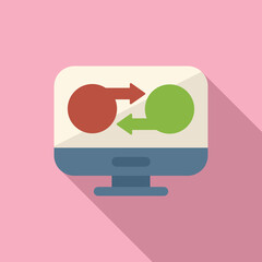 Poster - Redesign color icon flat vector. Web design. Build project
