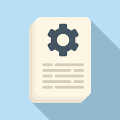 Poster - Redesign paper icon flat vector. Web ui. Build project