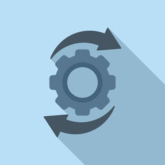Poster - Redesign gear icon flat vector. Web ui. Page build