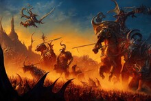 Epic War Of Armies Fantasy Illustration