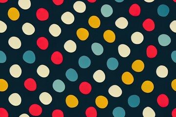 Poster - 2d illustrated hand drawn color seamless childish simple pattern for kids with cute moons and clouds in Scandinavian style. Baby pattern with night sky. Fabric design. Wallpaper. Kids room design.