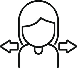 Poster - Girl market share icon outline vector. Segment chart. Business lead