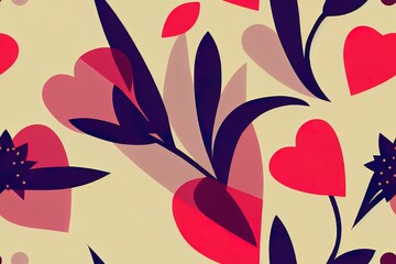Aufkleber - A set of simple minimalistic summer seamless patterns. Airy light ornaments with flowers, drops, hearts, shapes for prints, wallpapers, textiles. 2d illustrated graphics.