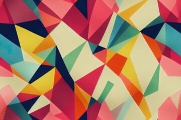 Poster - Decorative abstract seamless pattern with colorful doodles. Hand drawn modern collection