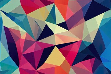 Poster - abstract seamless geometric triangle pattern 2d illustrated background