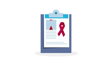 Sticker - AIDS ribbon campaign in medical order