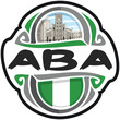 Aba Nigeria Flag Travel Souvenir Sticker Skyline Landmark Logo Badge Stamp Seal Emblem SVG EPS