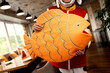 big toy soft orange fish