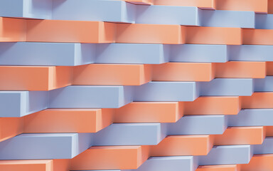 Wall Mural - Abstract cube structure, 3d rendering.