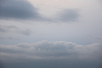 Sticker - Picturesque view of grey sky with clouds