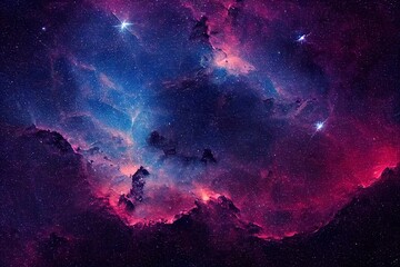 colorful night sky space. nebula and galaxies in space. astronomy concept background.