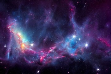 colorful night sky space. nebula and galaxies in space. astronomy concept background.