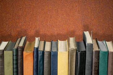 Wall Mural - Old retro books on bookshelf, knowledge concept.