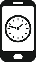 Poster - Smartphone timer icon simple vector. Clock project. Control task