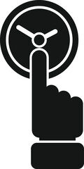 Poster - Touch time control icon simple vector. Work task. Timer watch