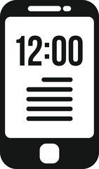 Poster - Phone time icon simple vector. Work control. Schedule team