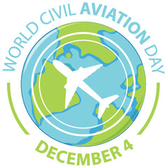 Sticker - International Civil Aviation Day icon banner