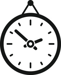 Poster - Wall clock icon simple vector. Business time. Work control