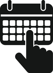 Sticker - Check calendar icon simple vector. Service customer. Client call