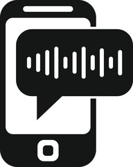 Canvas Print - Record phone help icon simple vector. Service support. Work online